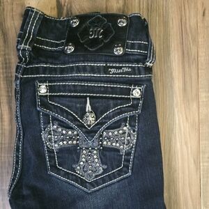 Miss Me Dark Indigo Embellished Bootcut Jeans